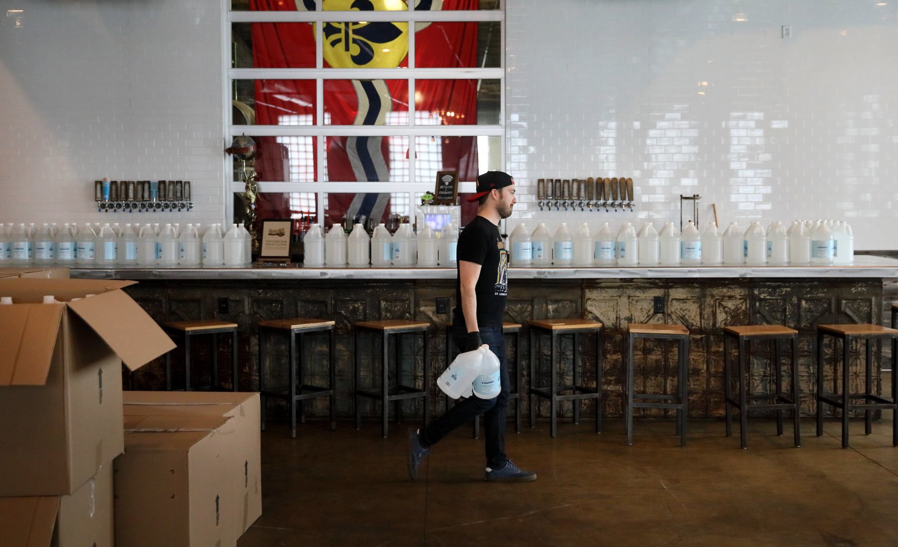 4 Hands Brewing packages hand sanitizer
